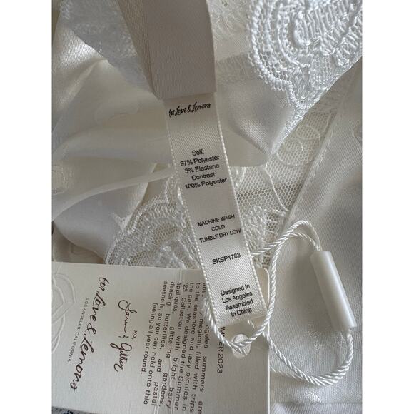 For Love And Lemons White Lace Trim Chemise - Picture 3 of 11